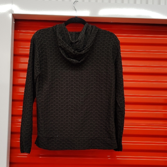 Black Textured Hoodie - Picture 2 of 2